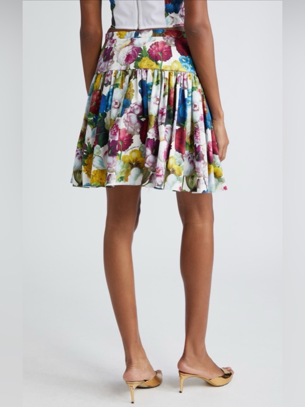 Dolce & Gabana ✨ Matching Set ✨ Nocturnal floral print top and skirt LIKE NEW - Picture 6 of 17